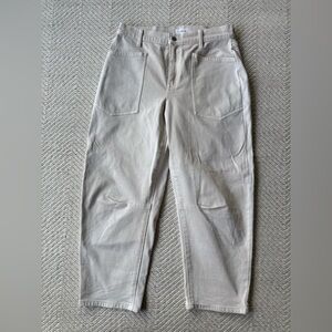 Evereve Emerson Jean Pant Barrel Cream sz 29